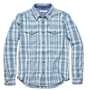 Men's Outerknown Blanket Shirt (Size Large / Adriatic Lucent Plaid / NWT)